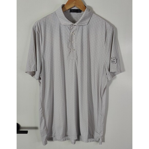 G/Fore Polo Shirt Mens Large Golf Performance Short Sleeve White (Read Desc) - Picture 1 of 10